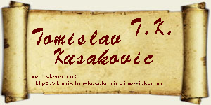 Tomislav Kušaković vizit kartica